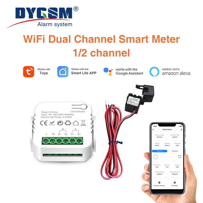 Energy Monitor Meter - Tuya สมาร์ท Wifi เครื่องวัดพลังงานอัจฉริยะพลังงานแสงอาทิตย์ PV ระบบการใช้พลังงานการผลิตแบบสองทิศทางการตรวจสอบเมตร
