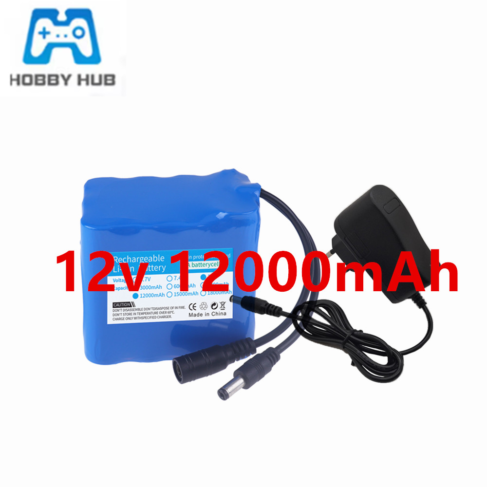 Lithium Battery 12V - 12V 12000mah แบตเตอรี่ 3S4P ความจุจริง แบตเตอรี่ลิเธียมไอออนแบบชาร์จไฟได้