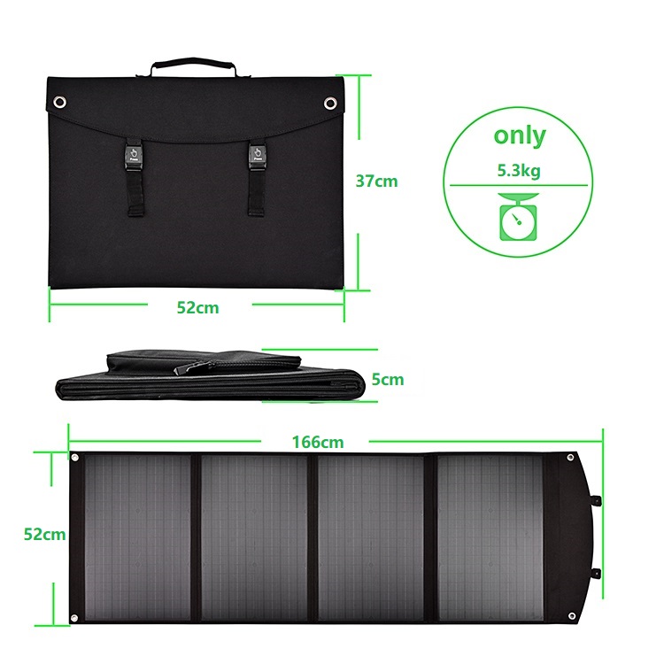 แผงโซลาร์เซลล์แบบพับได้ 100w 1 - Solar Panel บทวิจารณ์และราคา