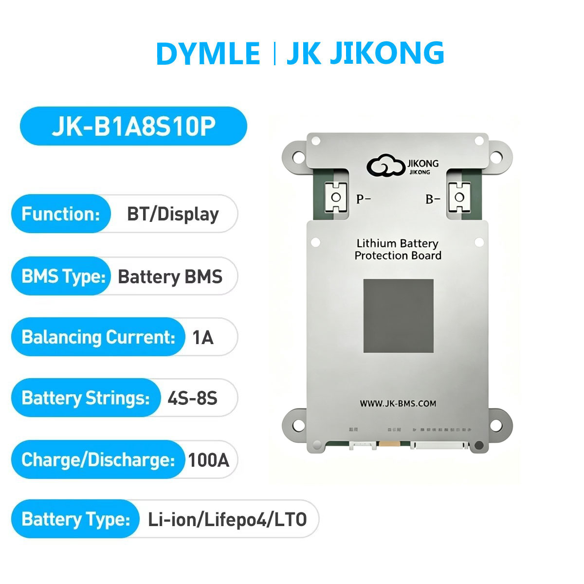 JK JIKONG B1A8S10P สมาร์ทแอคที - Lithium Battery 12V บทวิจารณ์และราคา